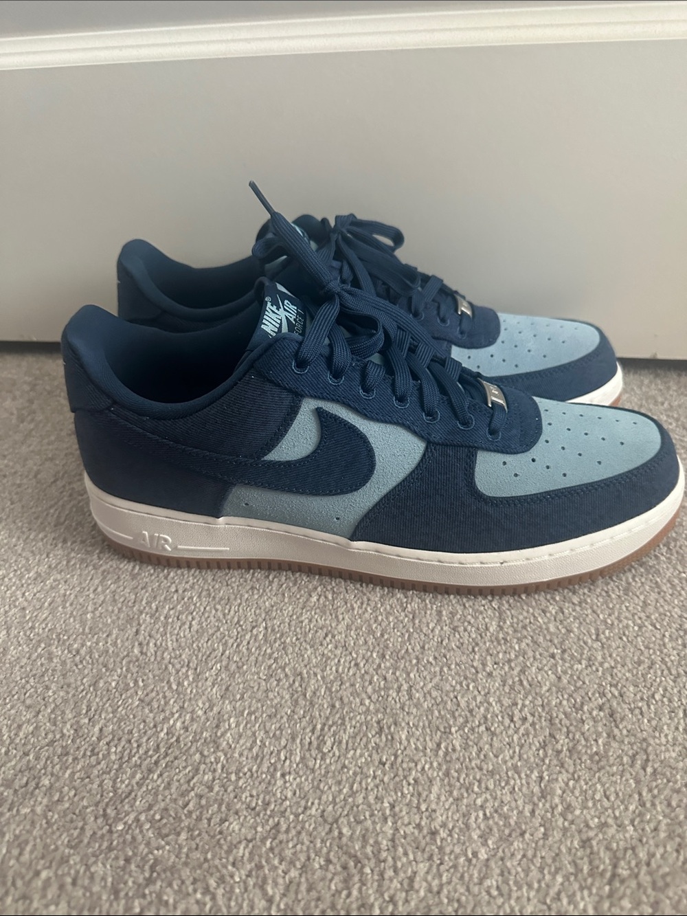 Nike Men’s Air Force 1 Low — Navy & Light Blue